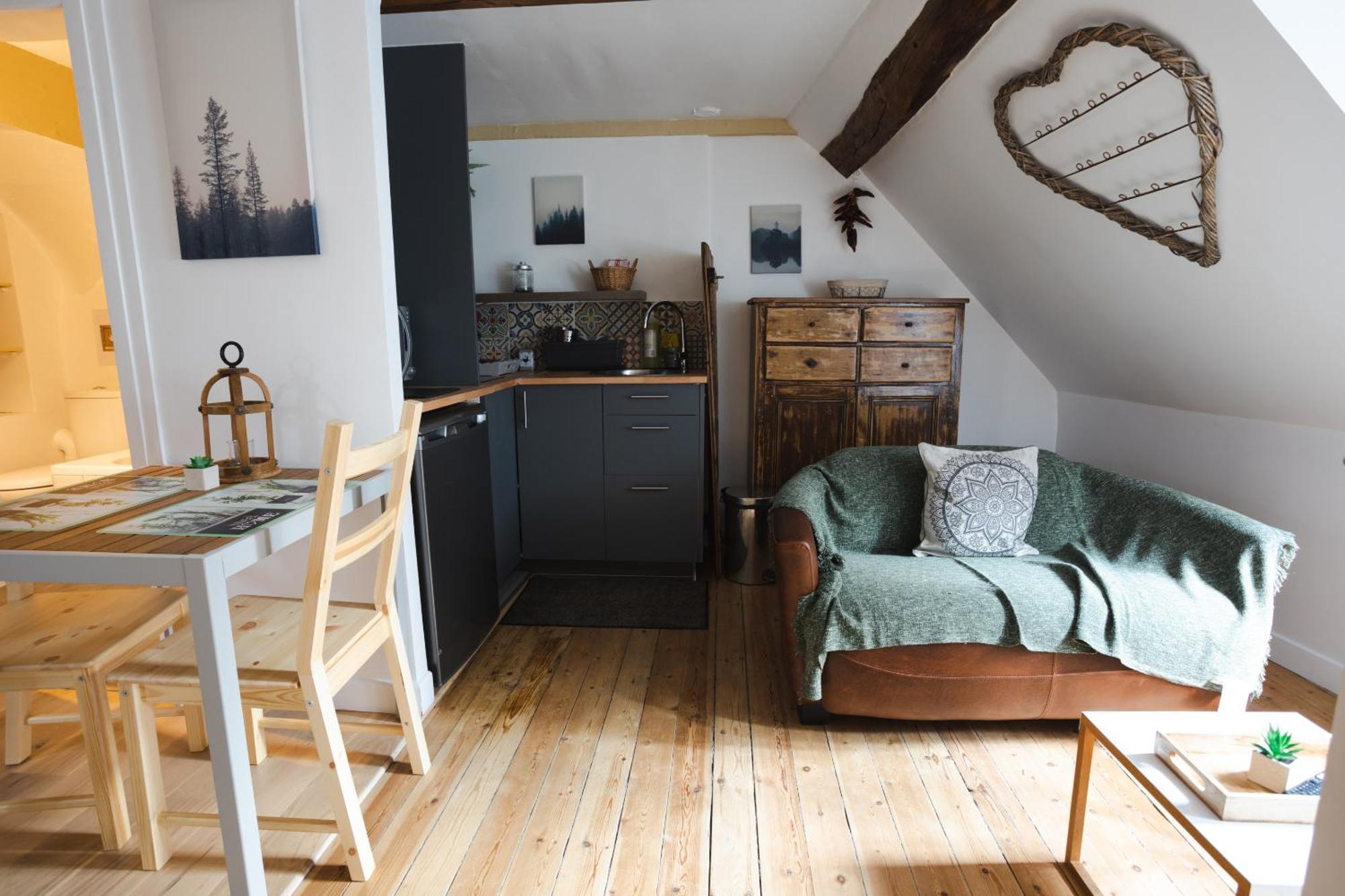 La Villa Au Petit Bonheur 옹플뢰르 객실 사진