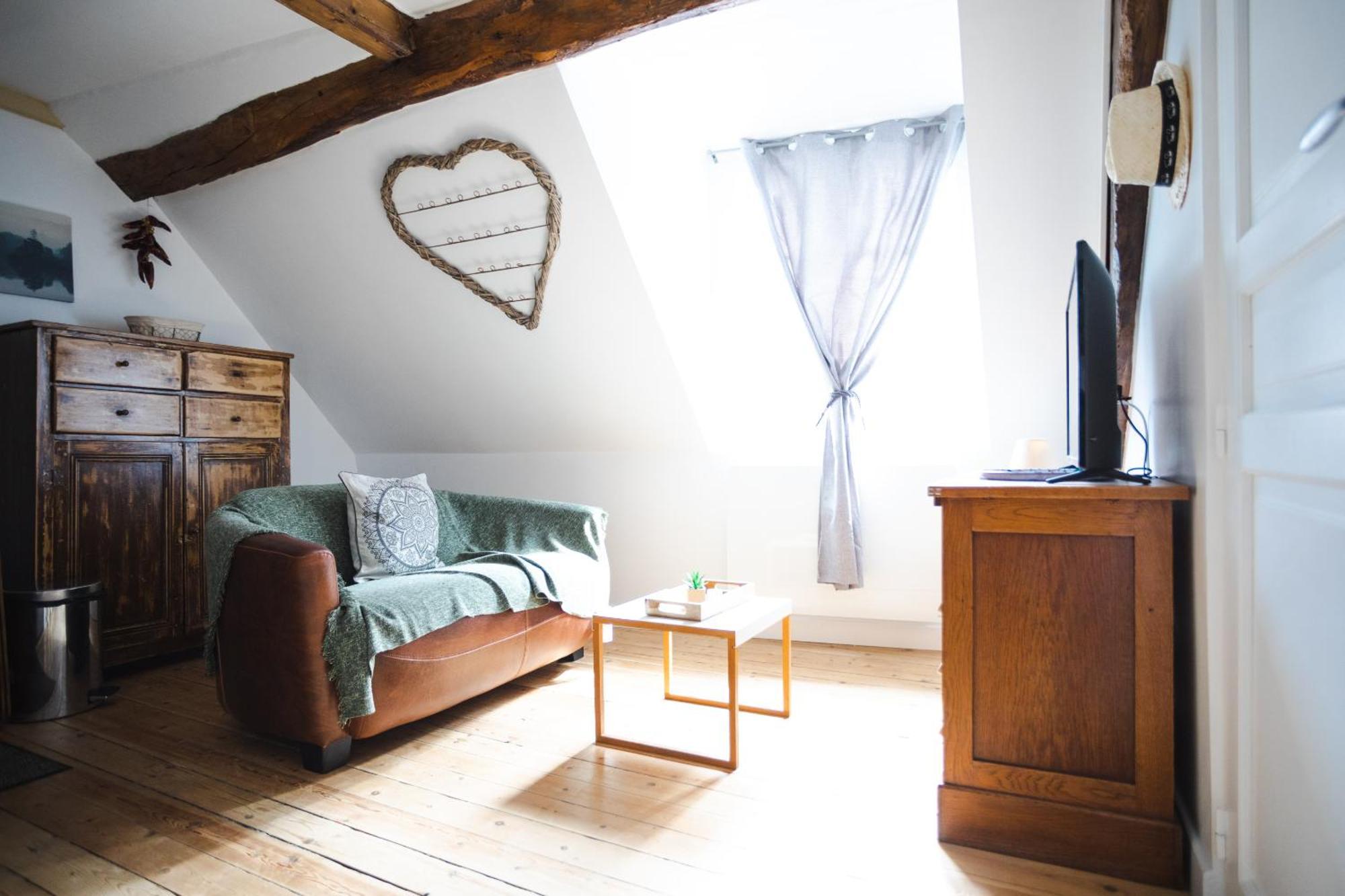 La Villa Au Petit Bonheur 옹플뢰르 객실 사진